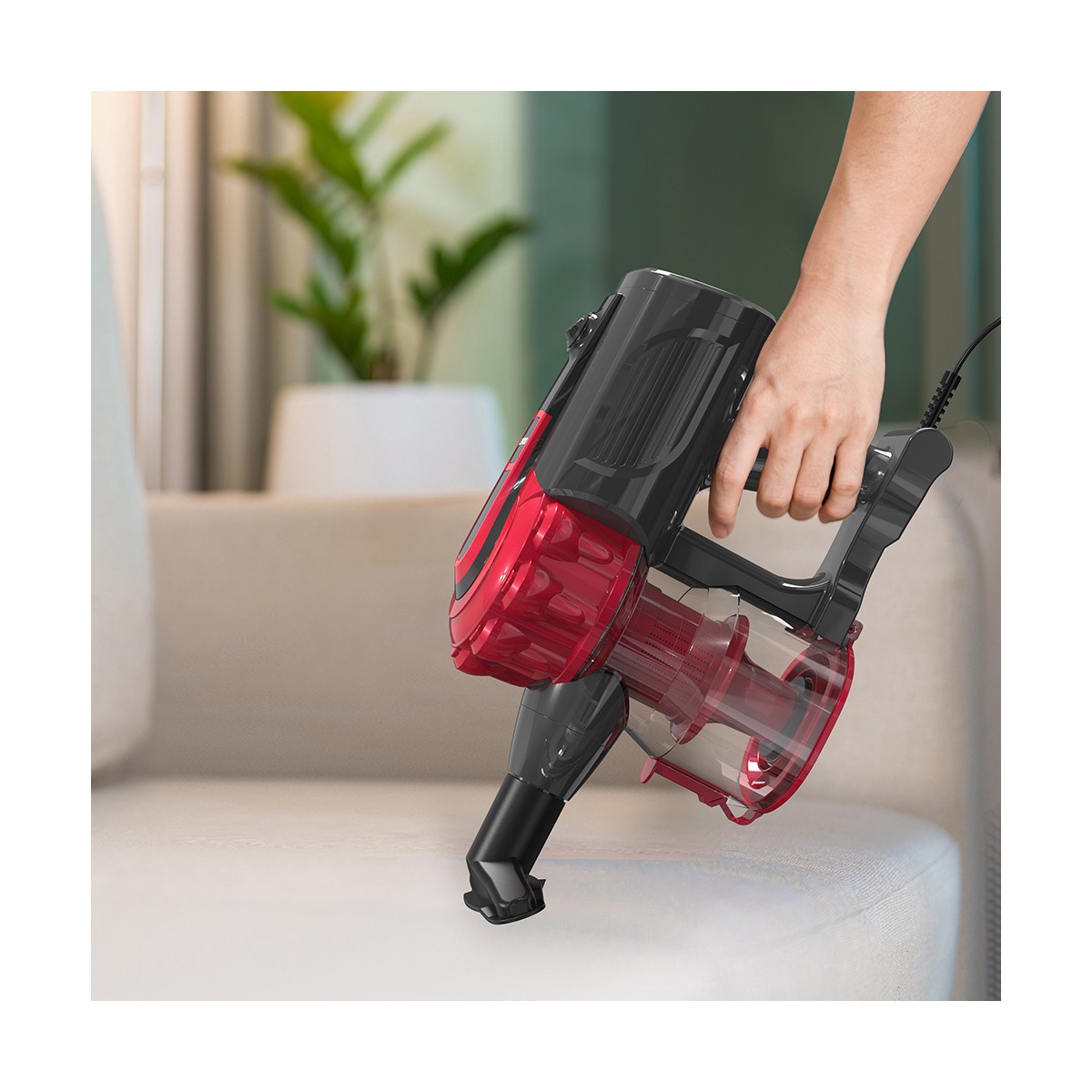 Aspirateur balai avec fil couleur unique, LIVOO