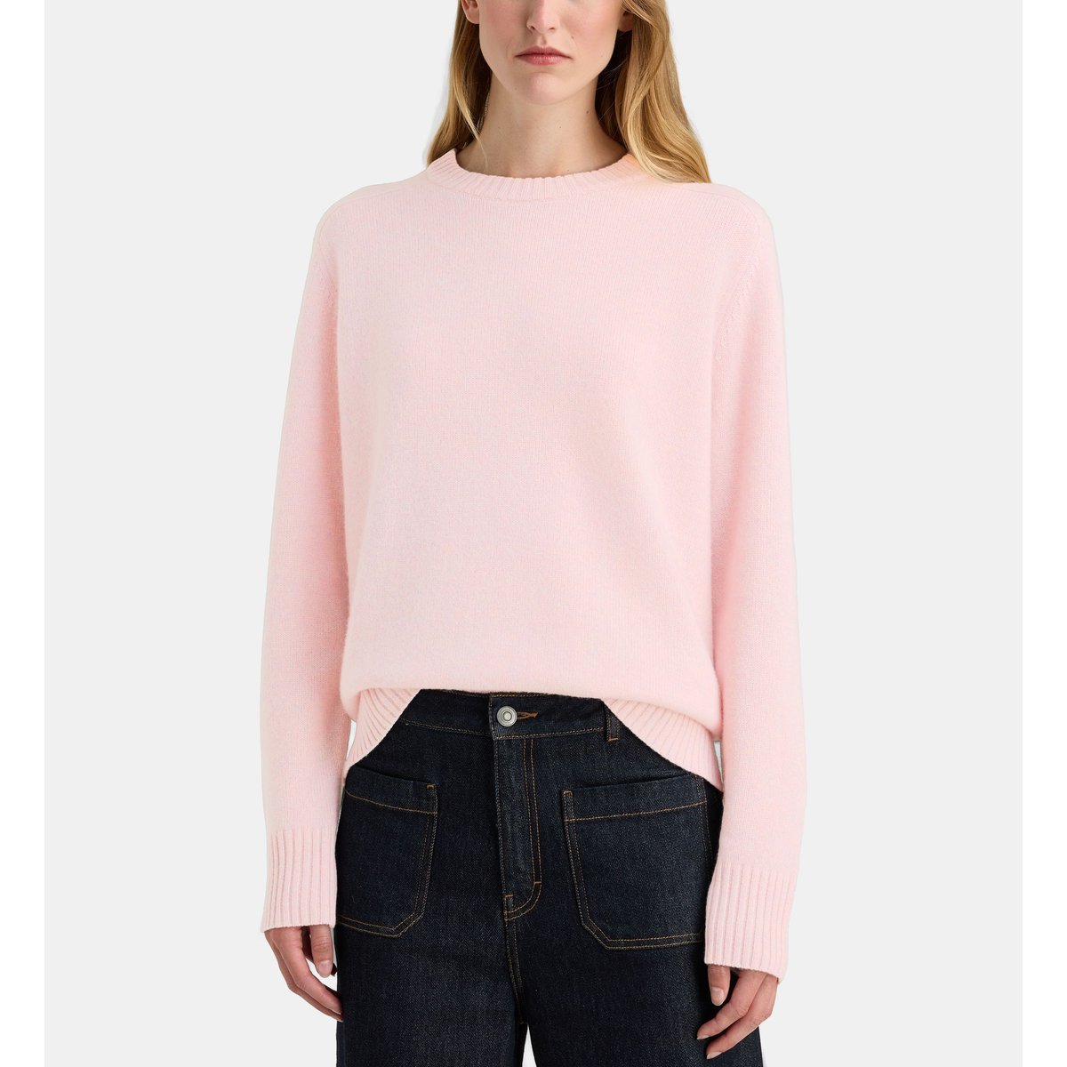 Pull droit unisex cachemire rose, GALERIES LAFAYETTE