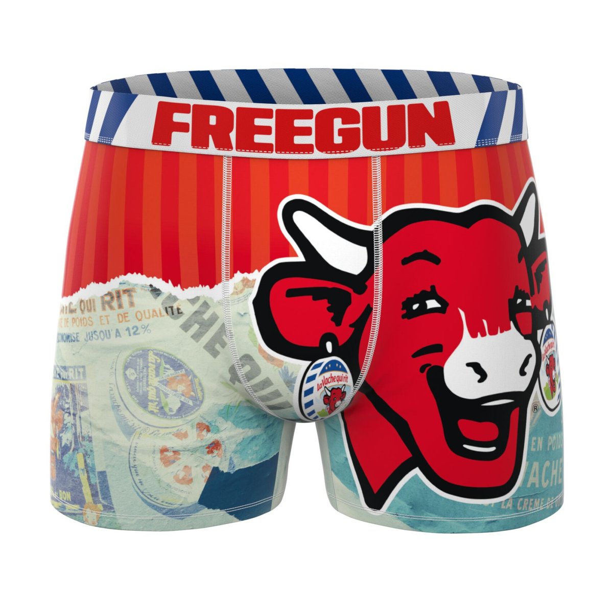 Lot De 3 Boxers Vache Qui Rit rouge/noir/bleu/blanc, FREEGUN