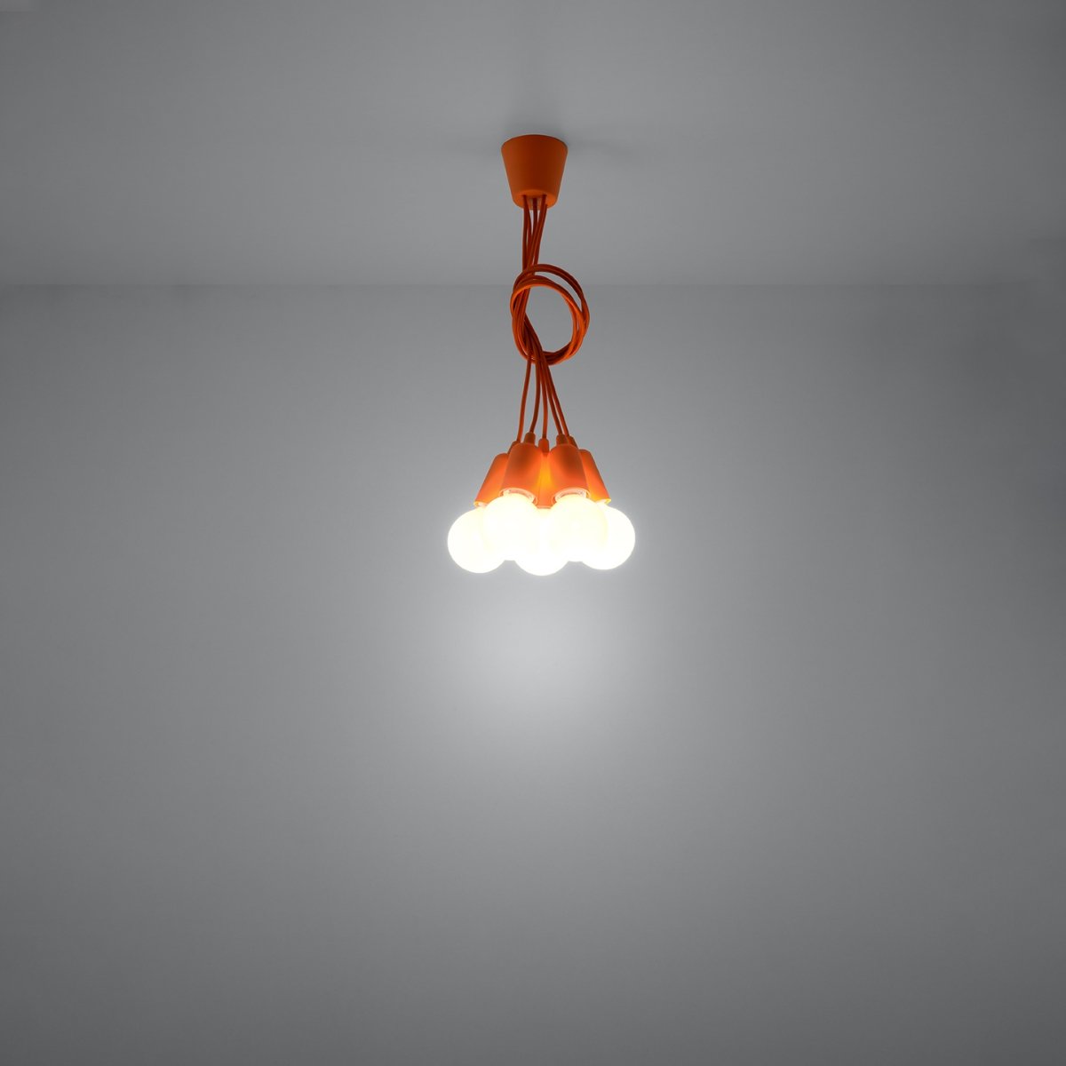Suspension PVC Orange E27 5 Diego orange, EDEN