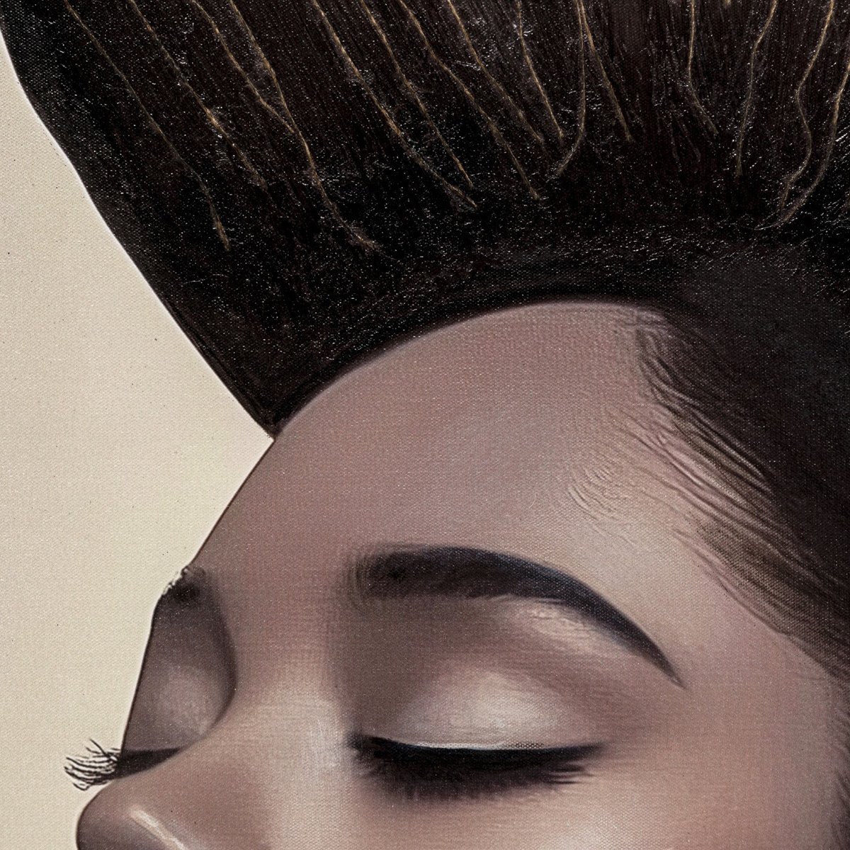 Tableau portrait de femme profil gauche, AESTHETIC couleur unique, KARE DESIGN