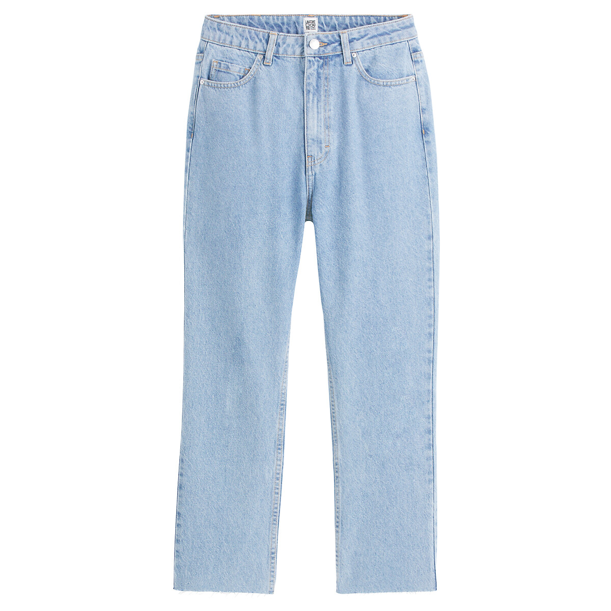 Jean droit 7/8ème, taille haute denim baby blue, LA REDOUTE COLLECTIONS