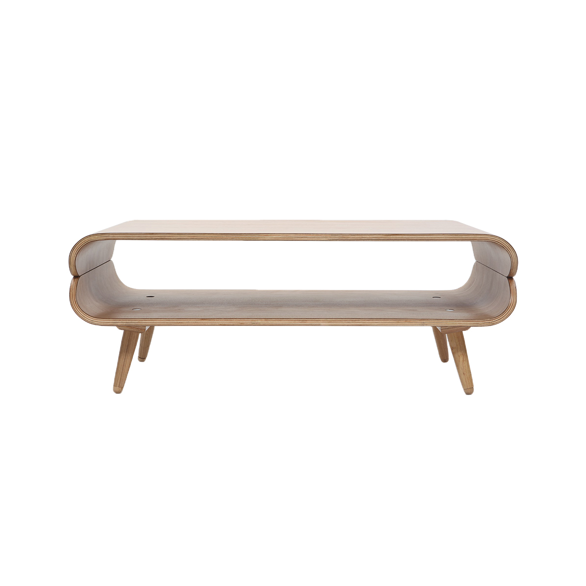 Table basse scandinave rectangulaire en bois L118 cm TAKLA frêne, MILIBOO