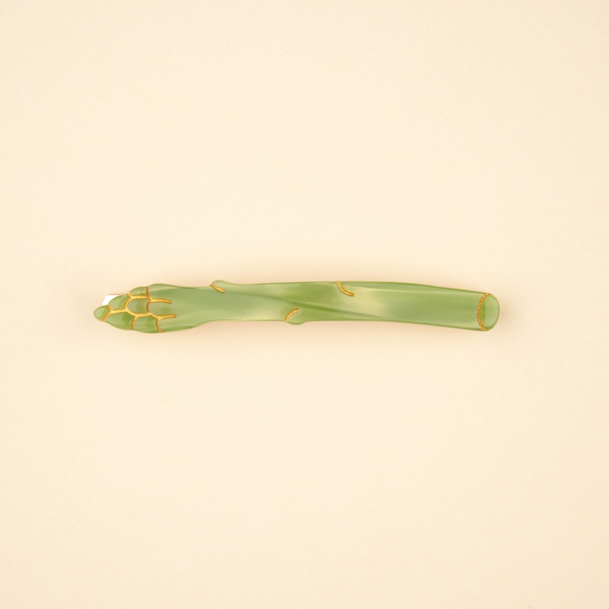 Barrette ASPERGE vert clair, COUCOU SUZETTE