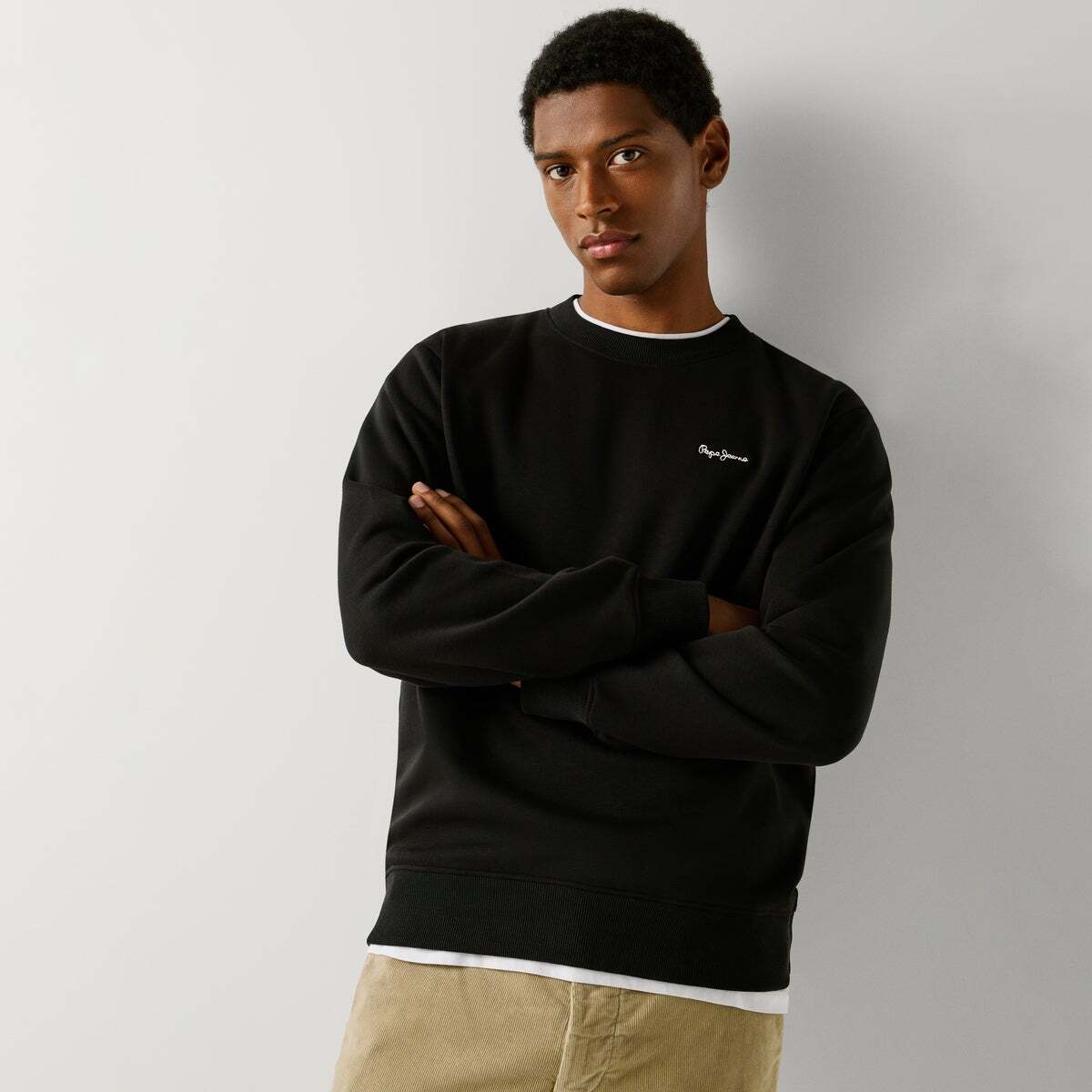 Sweat-Shirt Coupe Regular À Col Rond noir, PEPE JEANS