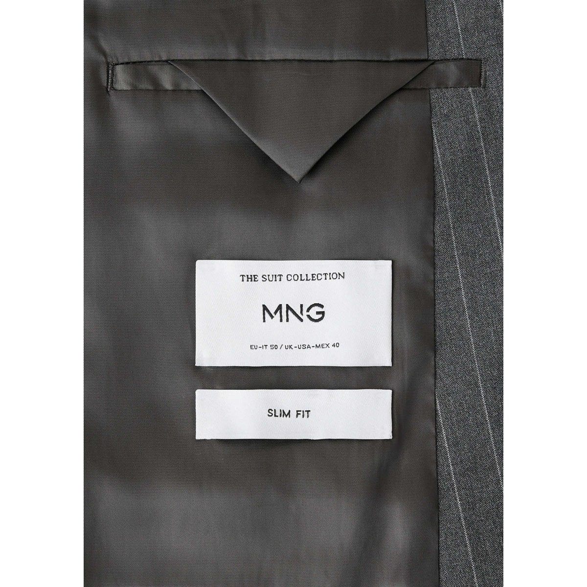 Veste de costume Monaco croisée slim-fit gris, MANGO MAN