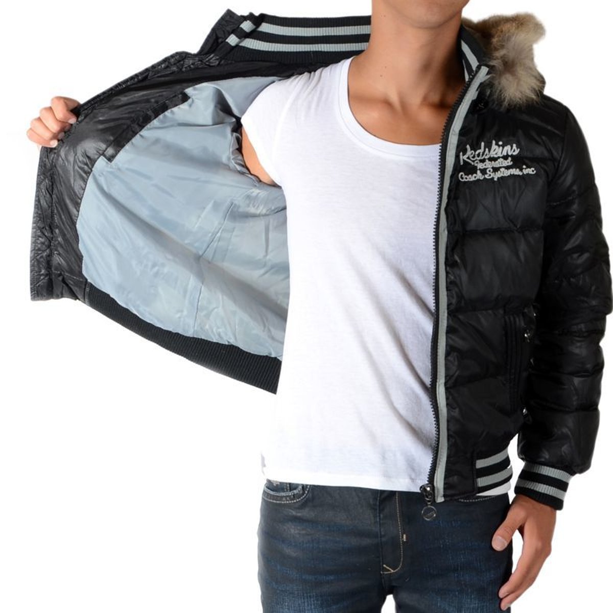 Doudoune Wallas noir, REDSKINS