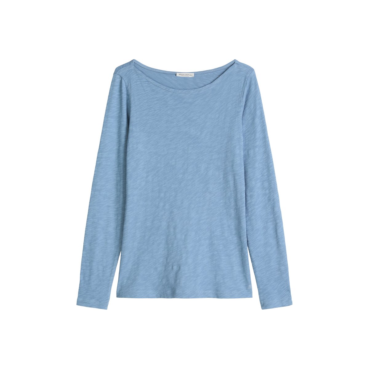 T-shirt long U-Boot DfC regular en qualité Organic Cotton bleu moyen, MARC O'POLO