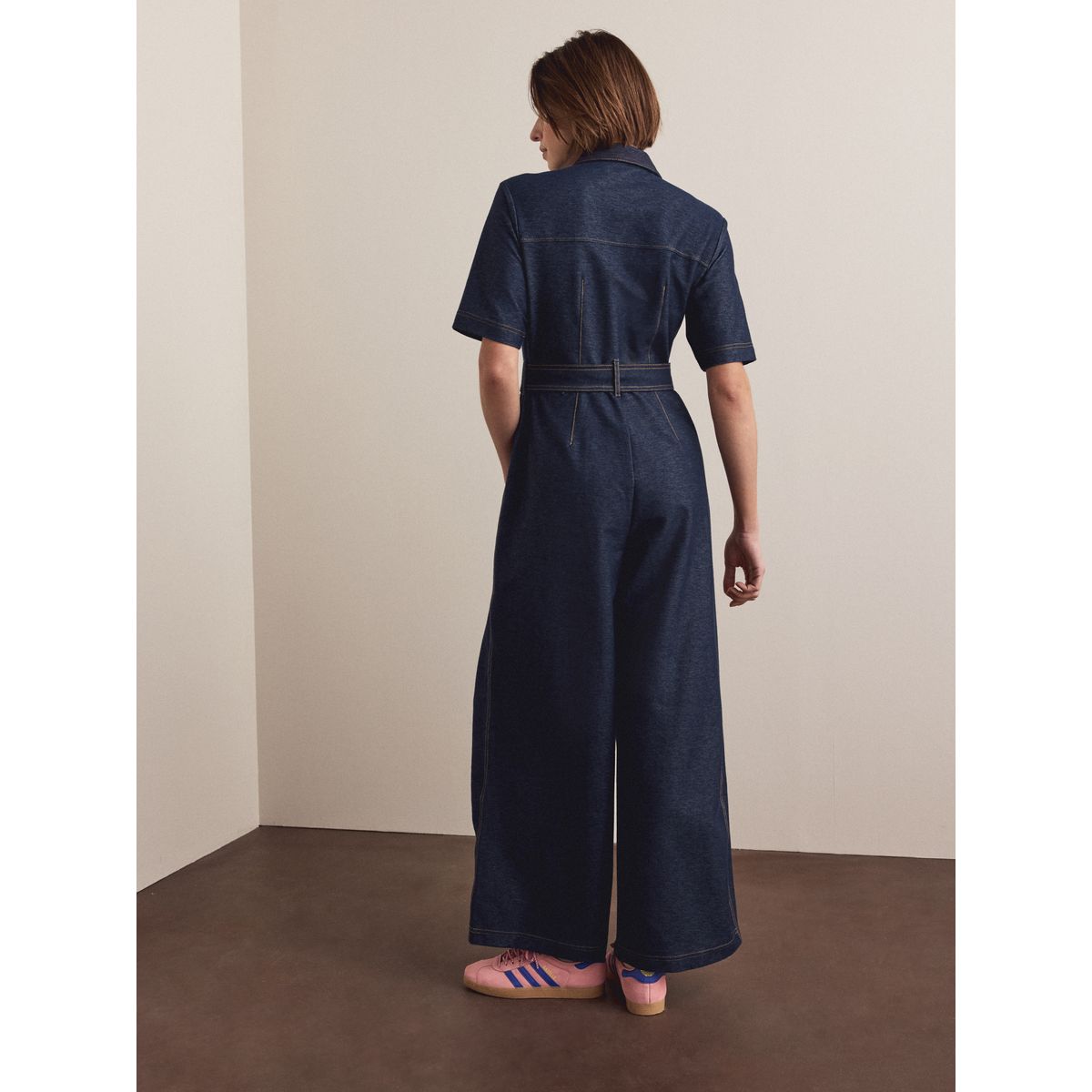 Combinaison en denim de jersey bleu indigo, NEXT