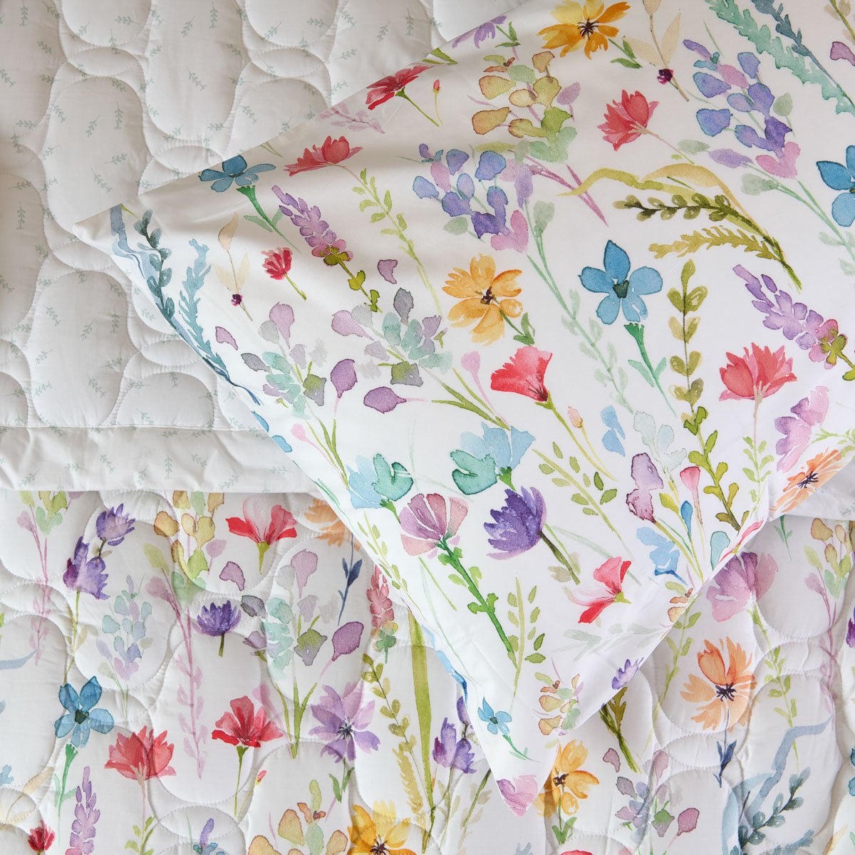 Couvre-lit Matelassé Percale De Coton 80 Fils/cm² - SOPHIE multicolore, TRADITION DES VOSGES