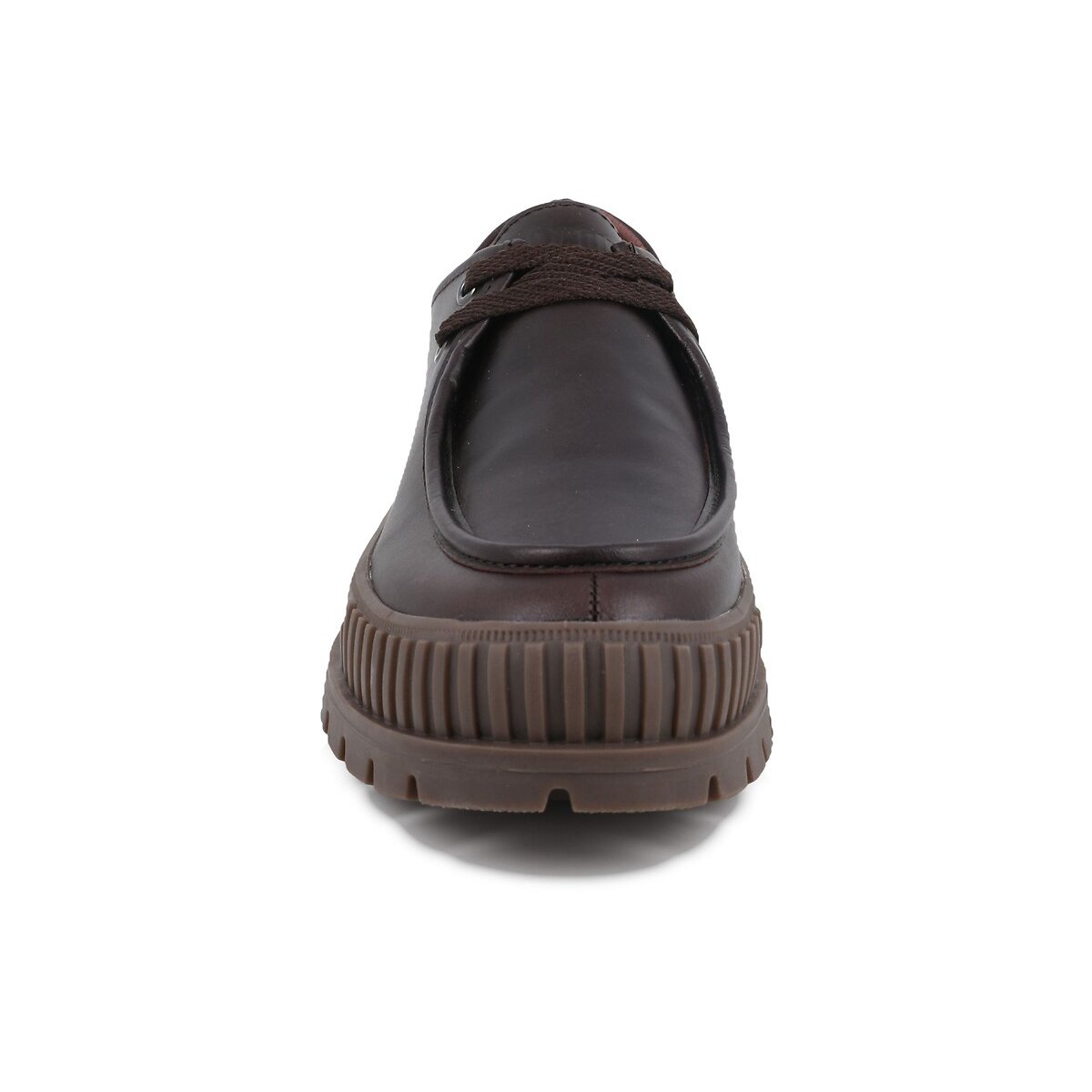 Mocassini con lacci in pelle, Pallashoxk Moc LTH marrone, PALLADIUM