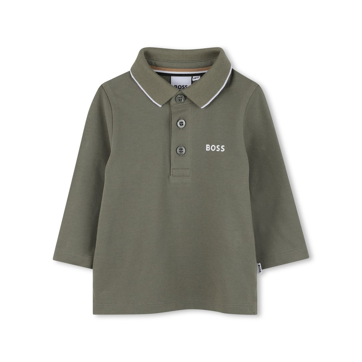 Polo à manches longues tilleul, BOSS KIDSWEAR