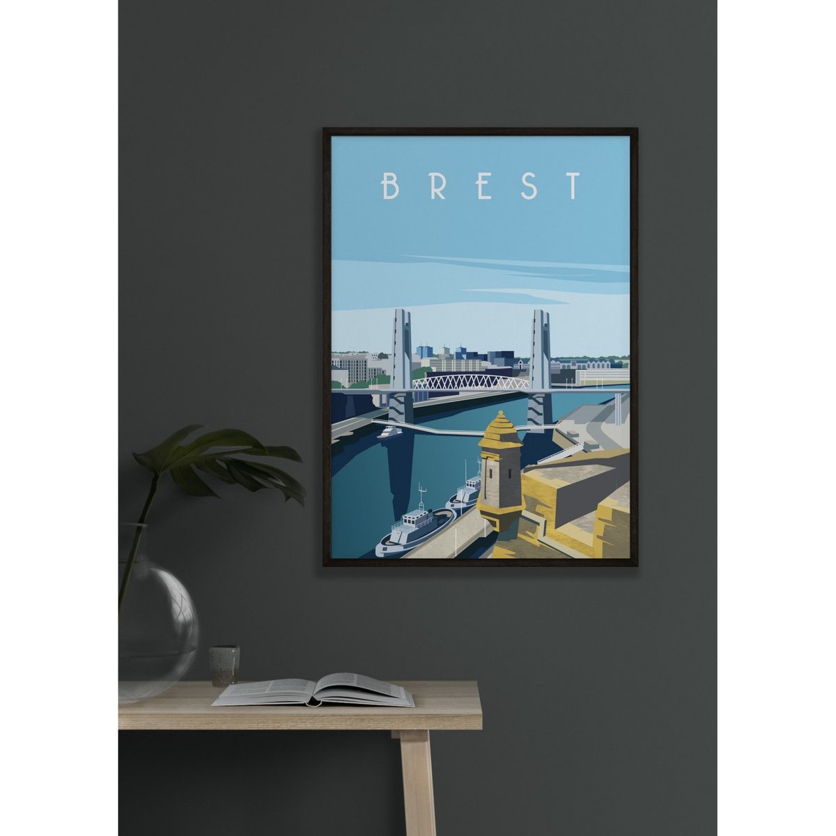 Affiche ville Brest 2 blanc, L'AFFICHERIE