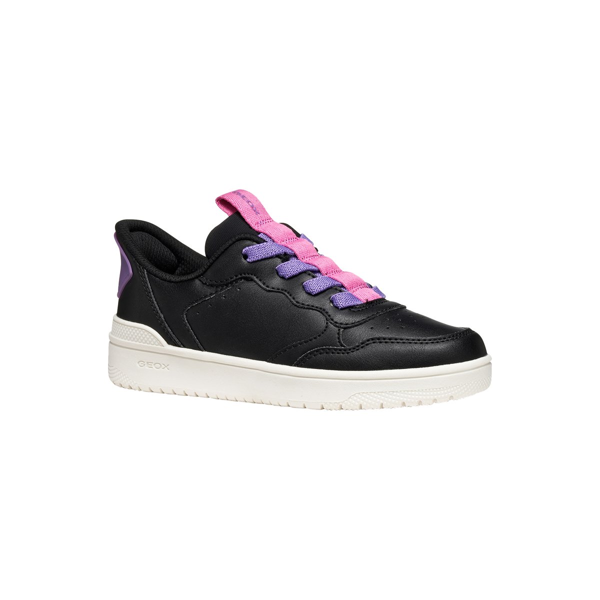 Basket Basse à Lacet Washiba Fast In Geobuck noir fuchia, GEOX