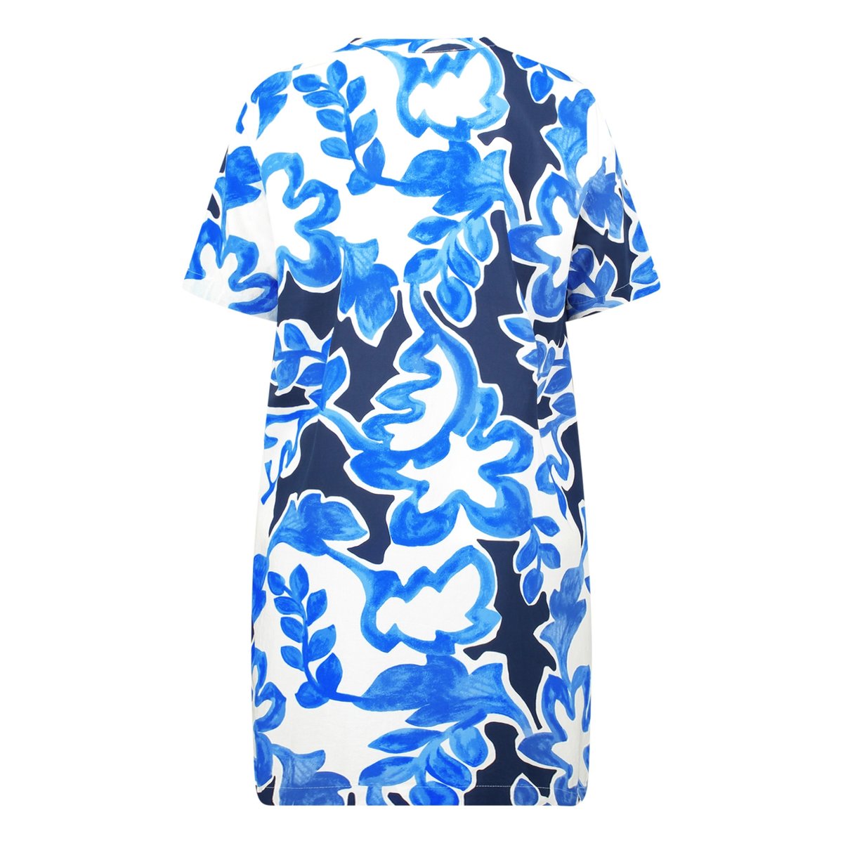 Robe-chemisier à imprimé blanc/bleu, BETTY & CO