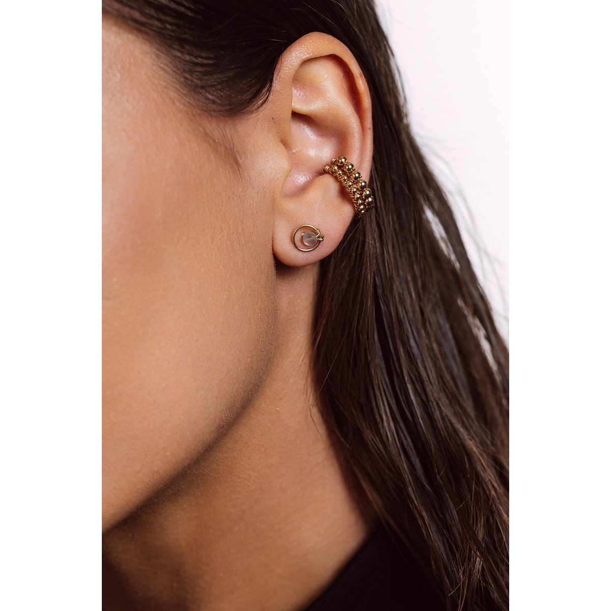Faux piercing Perlé argent / tanzanite, YAY PARIS