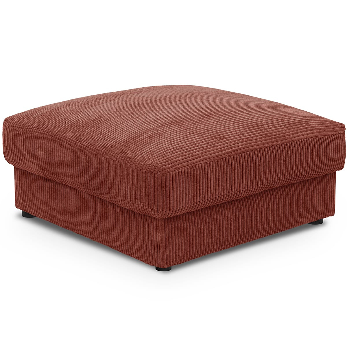 Pouf en velours côtelé - ARTY rouille, HOMIFAB