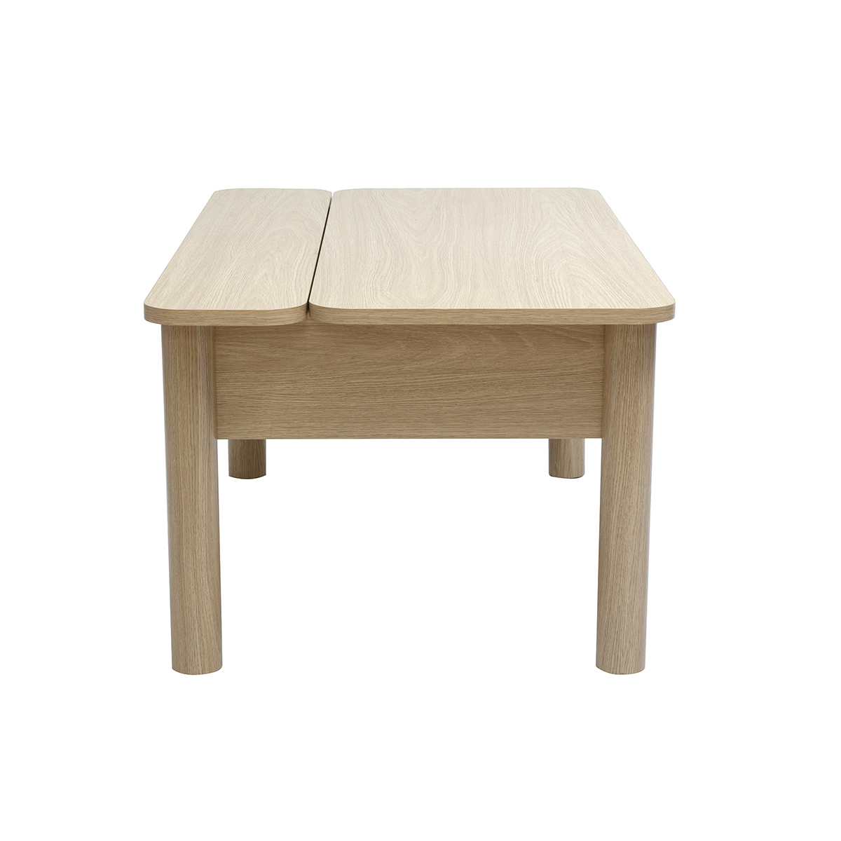 Table basse relevable finition bois chêne L100 cm BOLSO chêne clair, MILIBOO
