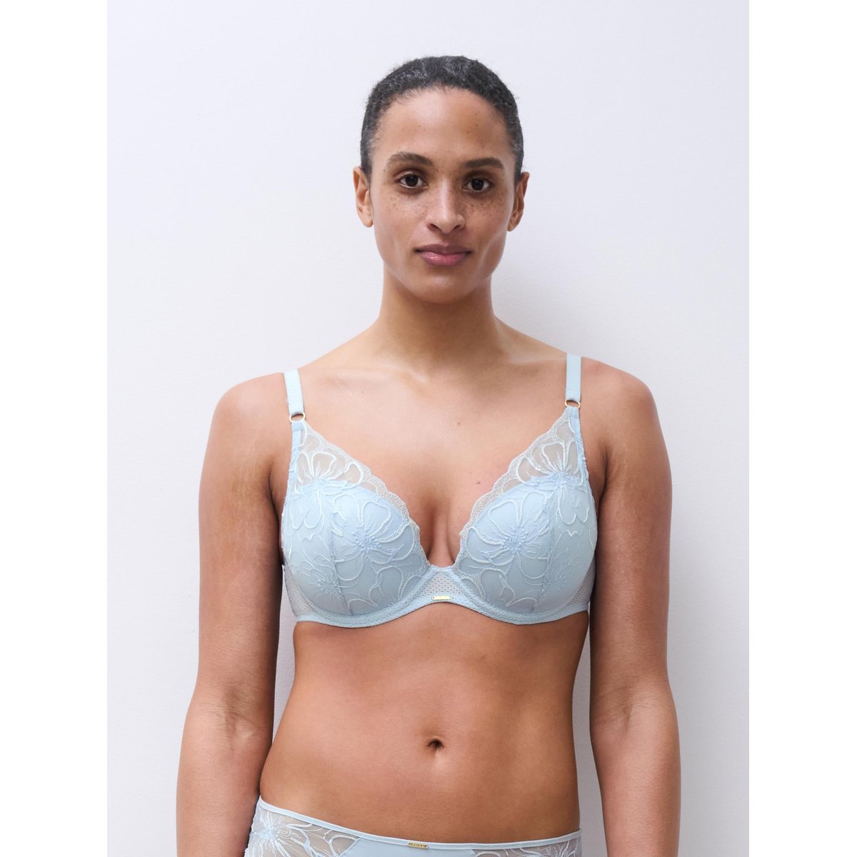 Soutien-gorge coques plongeant FLEURS icy flower, CHANTELLE