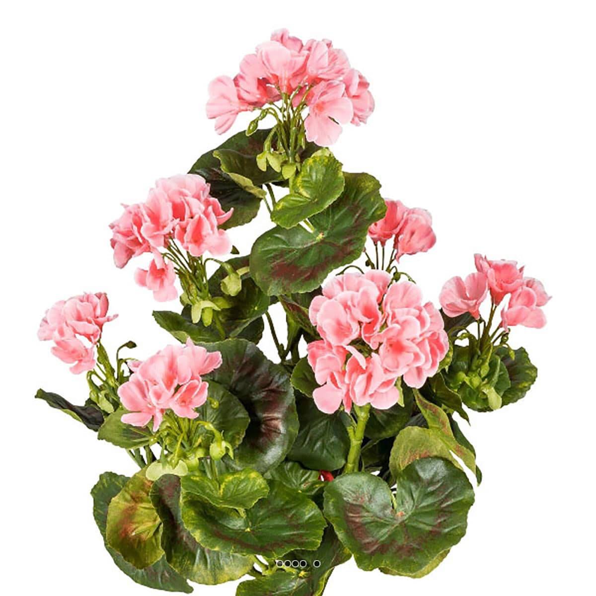 Geranium artificiel en piquet 40 cm 7 tetes rose, ARTIFICIELLES