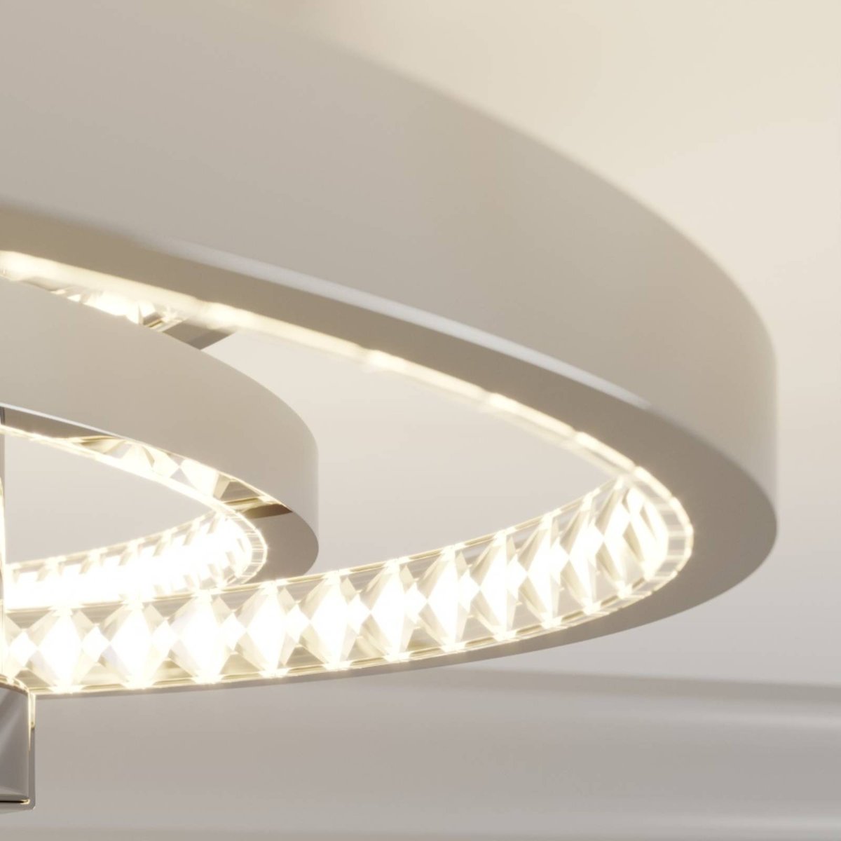 Plafonnier en métal moderneLED, Keely chrome, transparent, LUCANDE