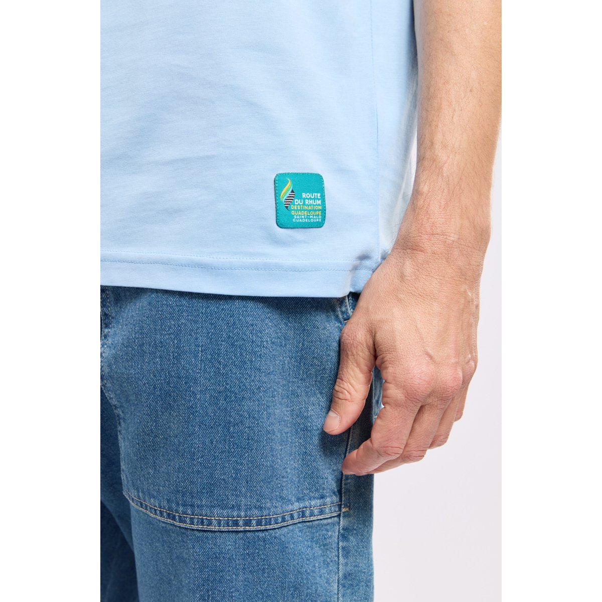T-shirt sérigraphié en ROUTE DU RHUM placid blue / officiel, ARMOR-LUX