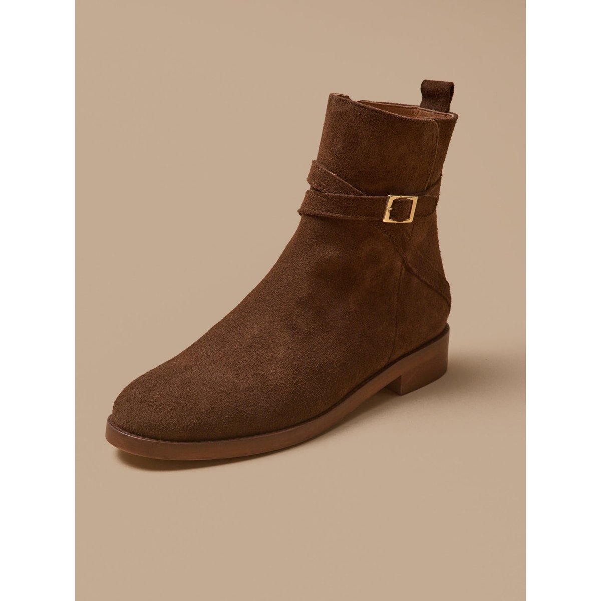 Boots cuir noisette, CYRILLUS
