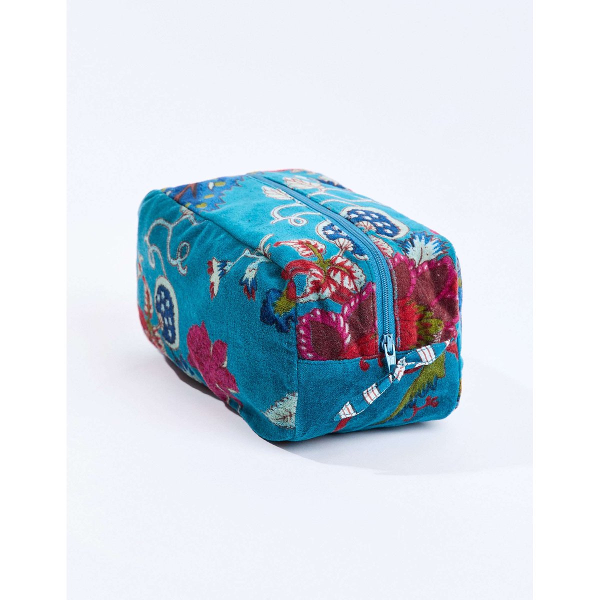 Petite pochette en velours MALI bleu mali, LA FIANCÉE