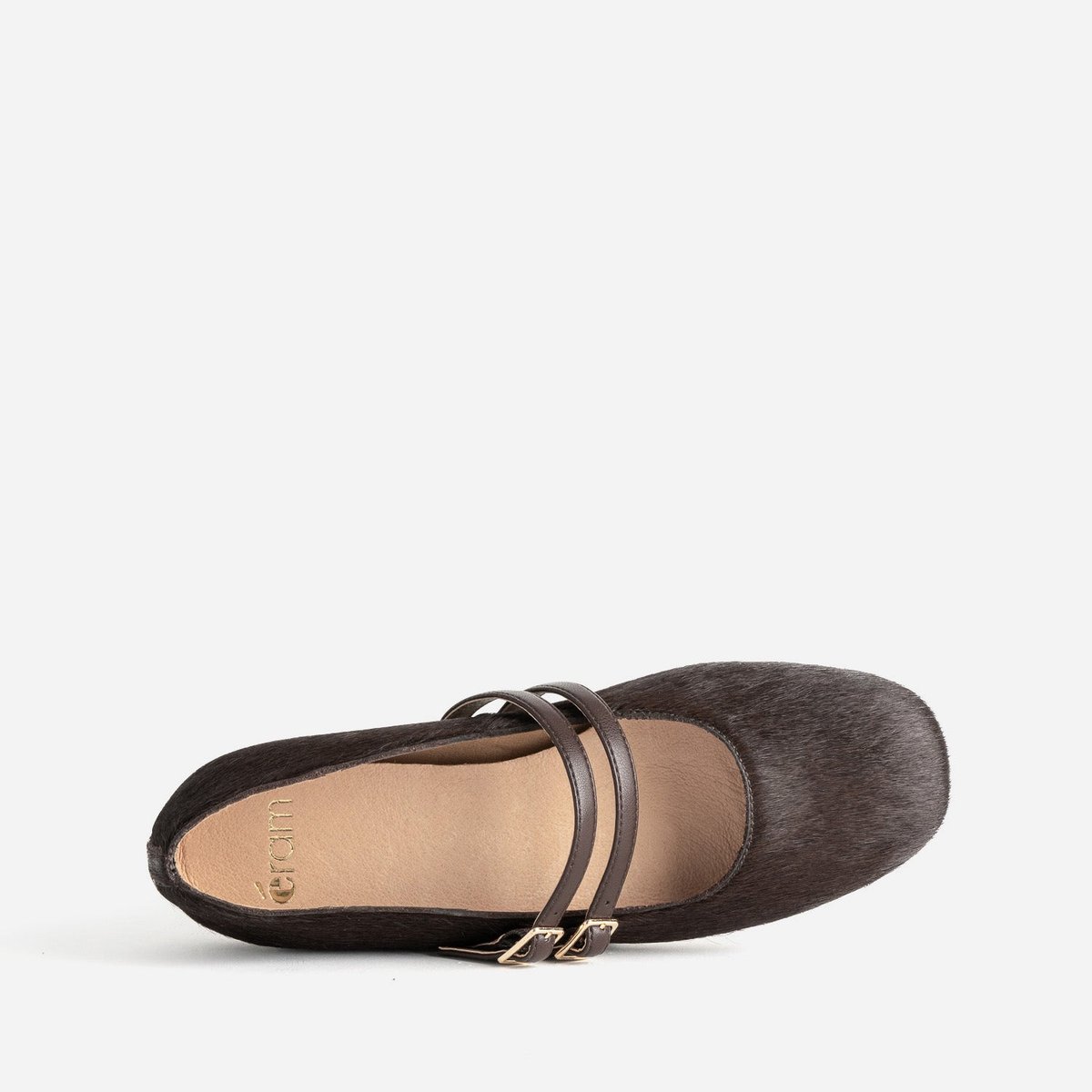 Ballerine en cuir BRUNETTA chocolat, ERAM