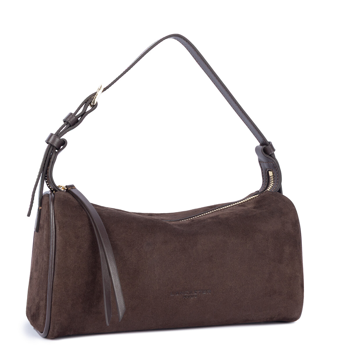 Sac à main en cuir velours, SUEDE marron, LANCASTER