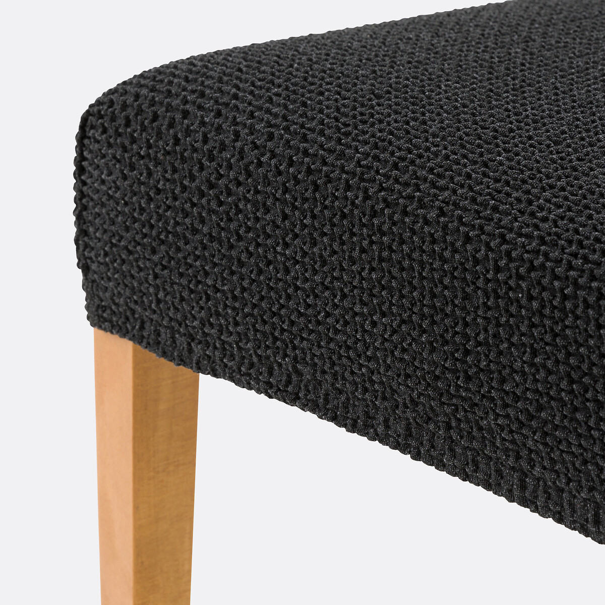 Housse extensible pour chaise gaufrée AHMIS anthracite, SO'HOME