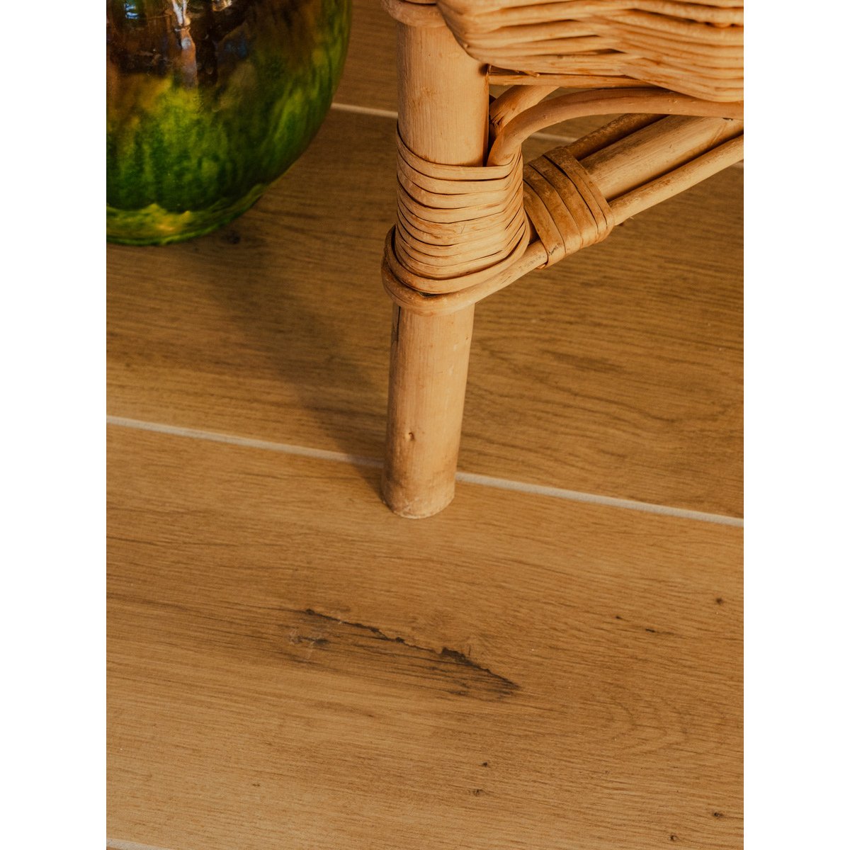 Fauteuil en osier Ernest N°1582 - Bon état bois clair, DEBONGOUT