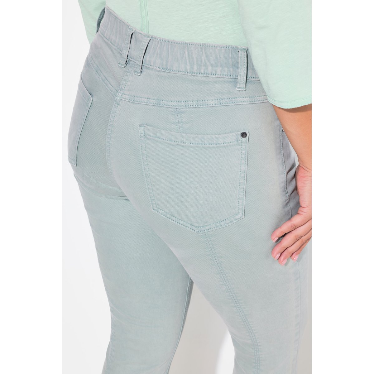Jean Sarah 5 poches vert mousse clair, ULLA POPKEN