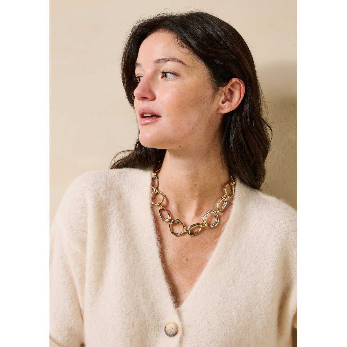 Collier chaine doré et argenté light gold/silver, LA FEE MARABOUTEE
