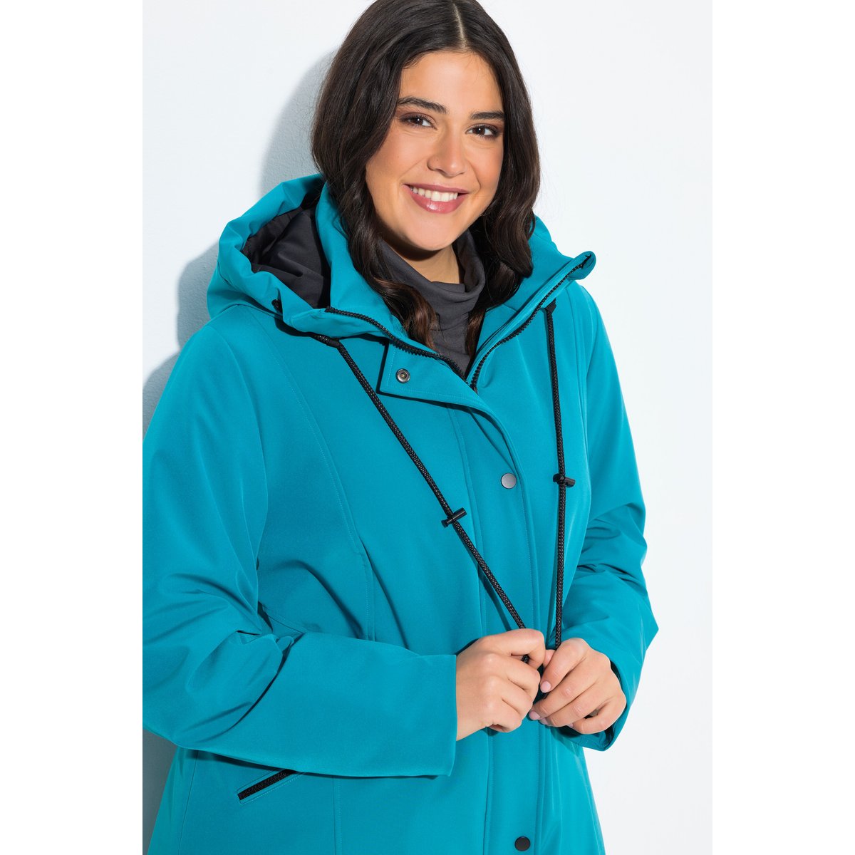 Veste technique HYPRAR à capuche bleu turquoise, ULLA POPKEN
