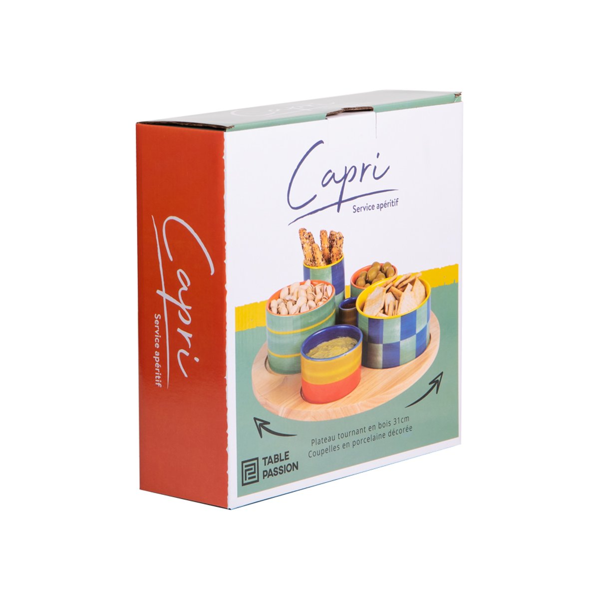 Service apéritif 6 pièces Capri 31cm - CAPRI multicolore, TABLE PASSION