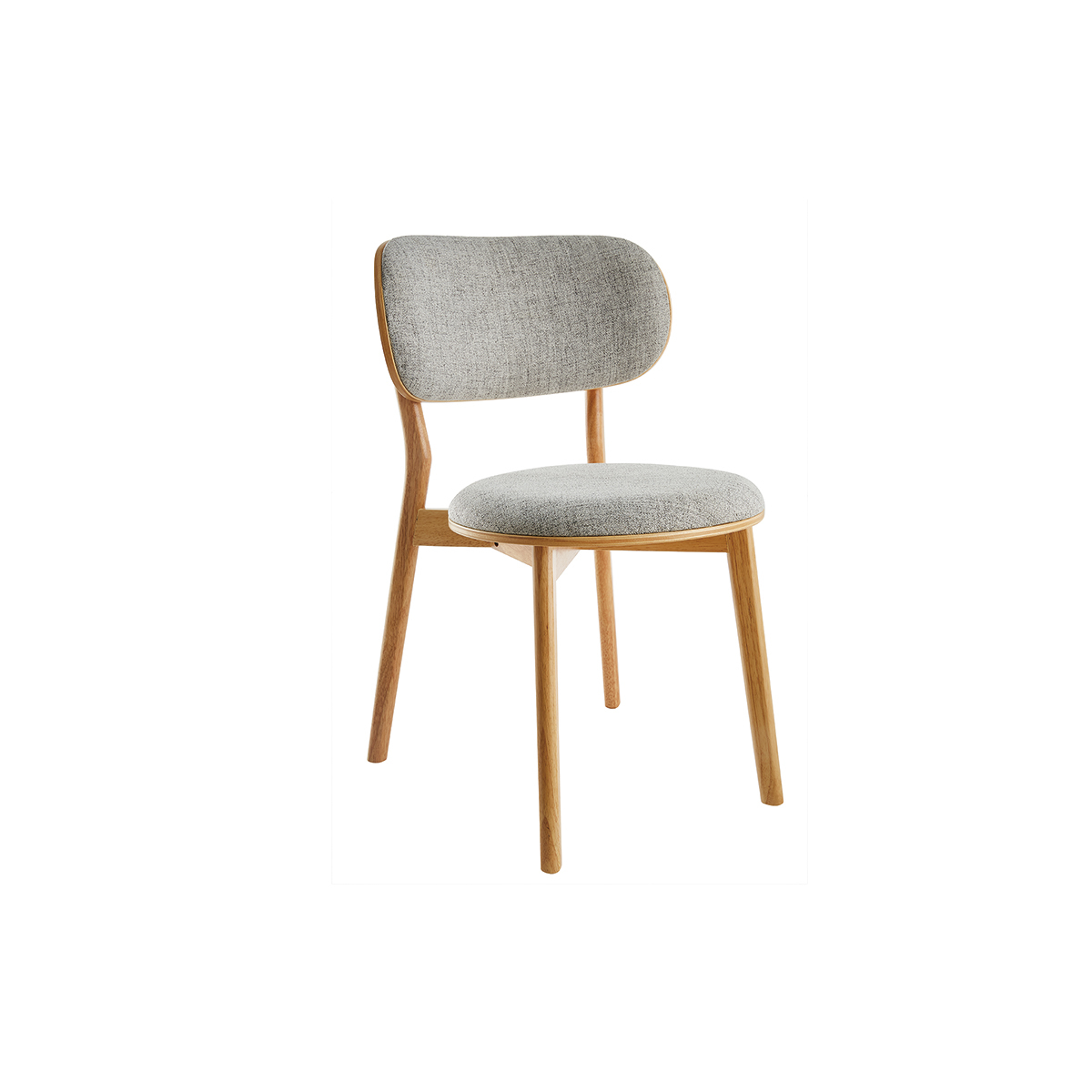 Chaises scandinaves en tissu (lot de 2) FAUVETTE gris, MILIBOO