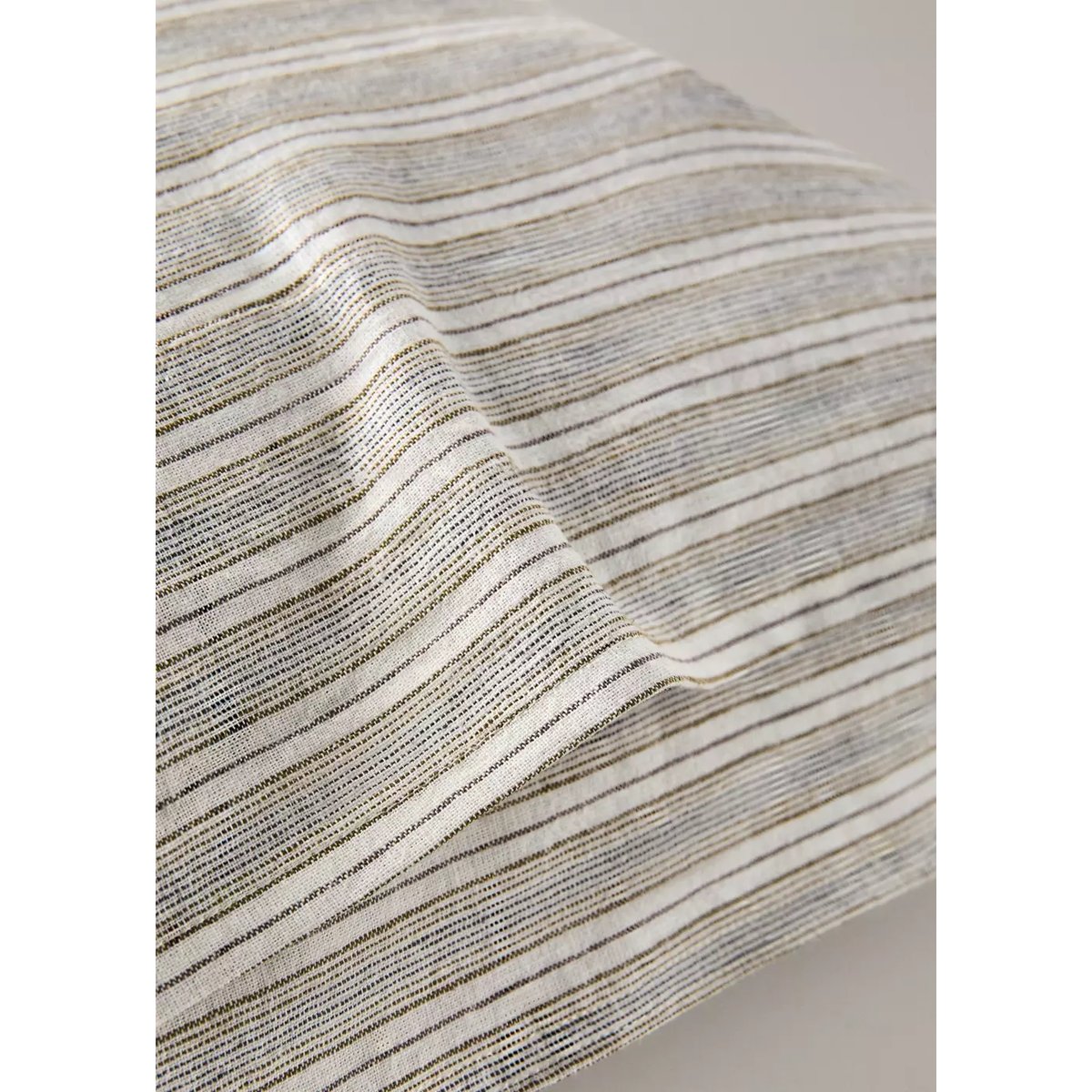 Taie d’oreiller lin cotonà rayures 50x75 cm sable, MANGO HOME
