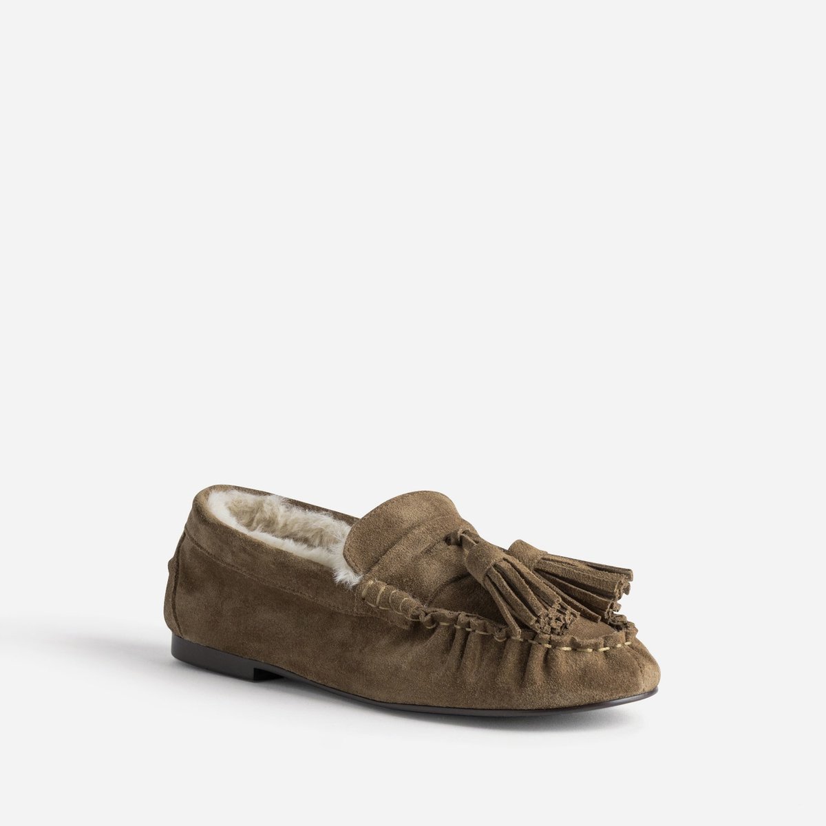 Mocassin en cuir GALIENNE taupe, ERAM