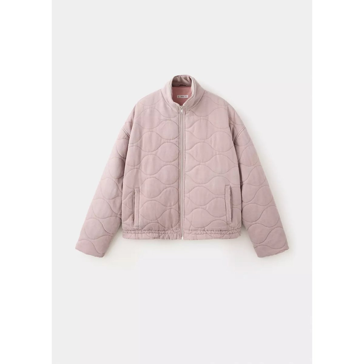 Veste matelassée détail coutures rose, MANGO TEEN