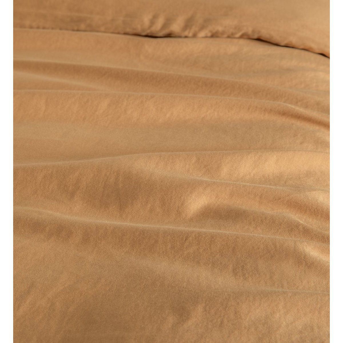 Housse de Couette Adulte SATIN DE COTON BIO LAVÉ ambre, KADOLIS