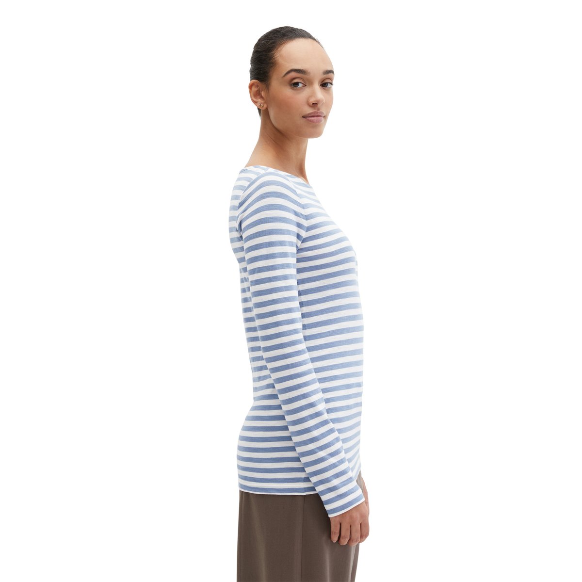 T-shirt à manches longues en jersey Organic Cotton Club bleu, MARC O'POLO