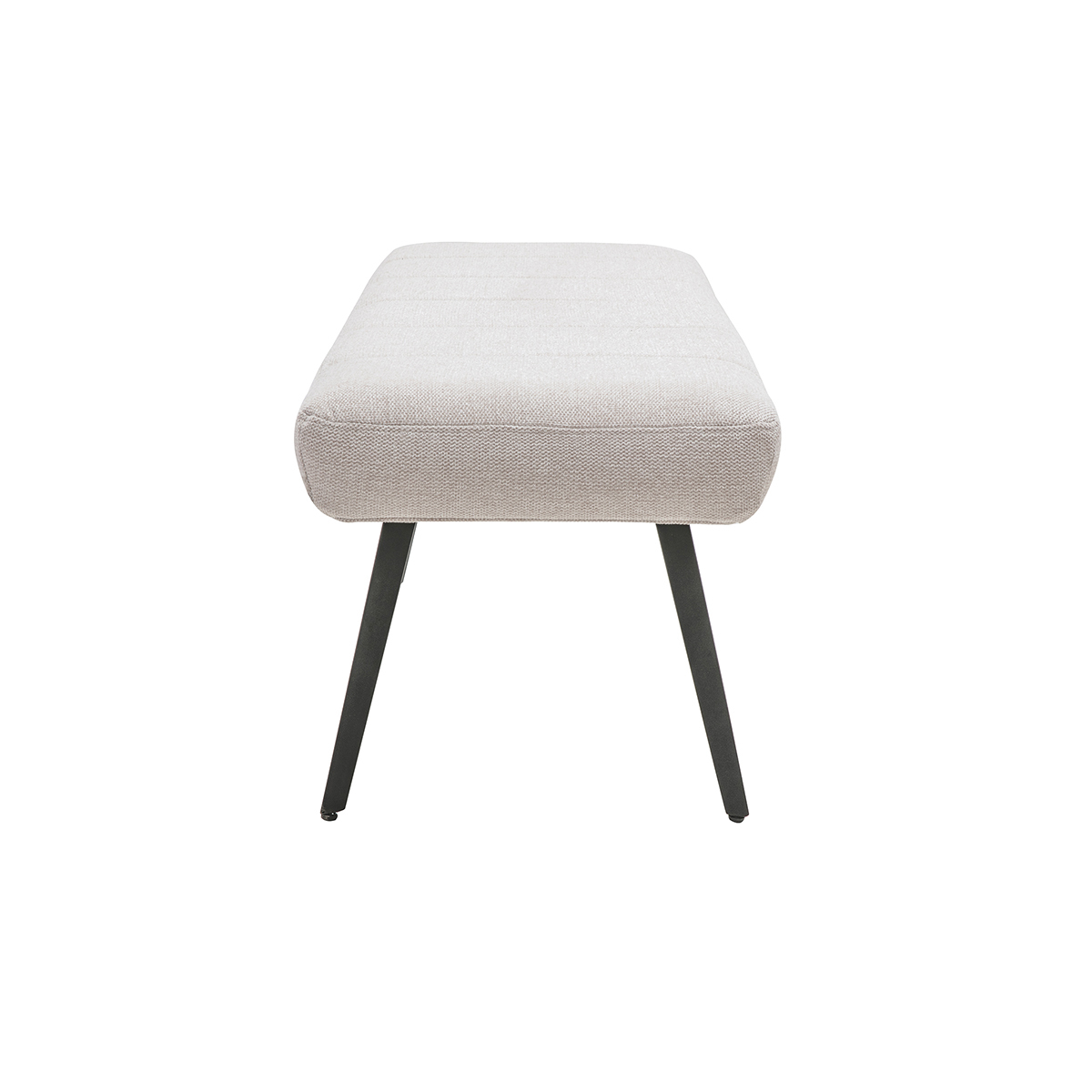 Banc noir, bois foncé et métal noir L123 cm ELIOR beige, MILIBOO
