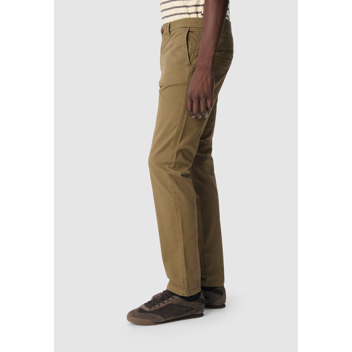 Pantalon chino slim vert kaki, IKKS