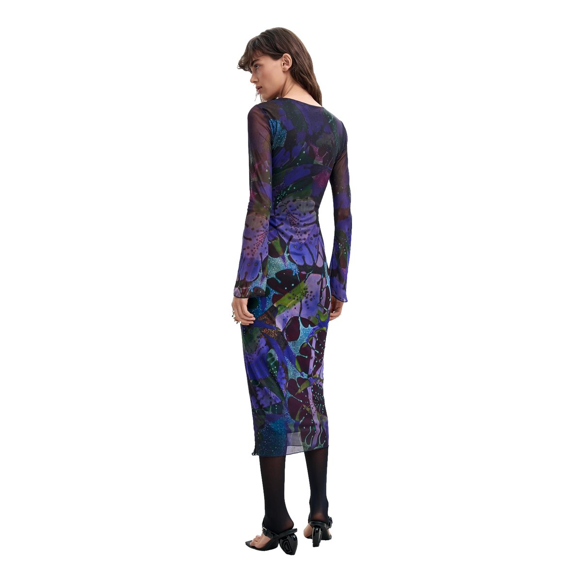 Robe en tulle imprimée M. C. Lacroix bleu, DESIGUAL