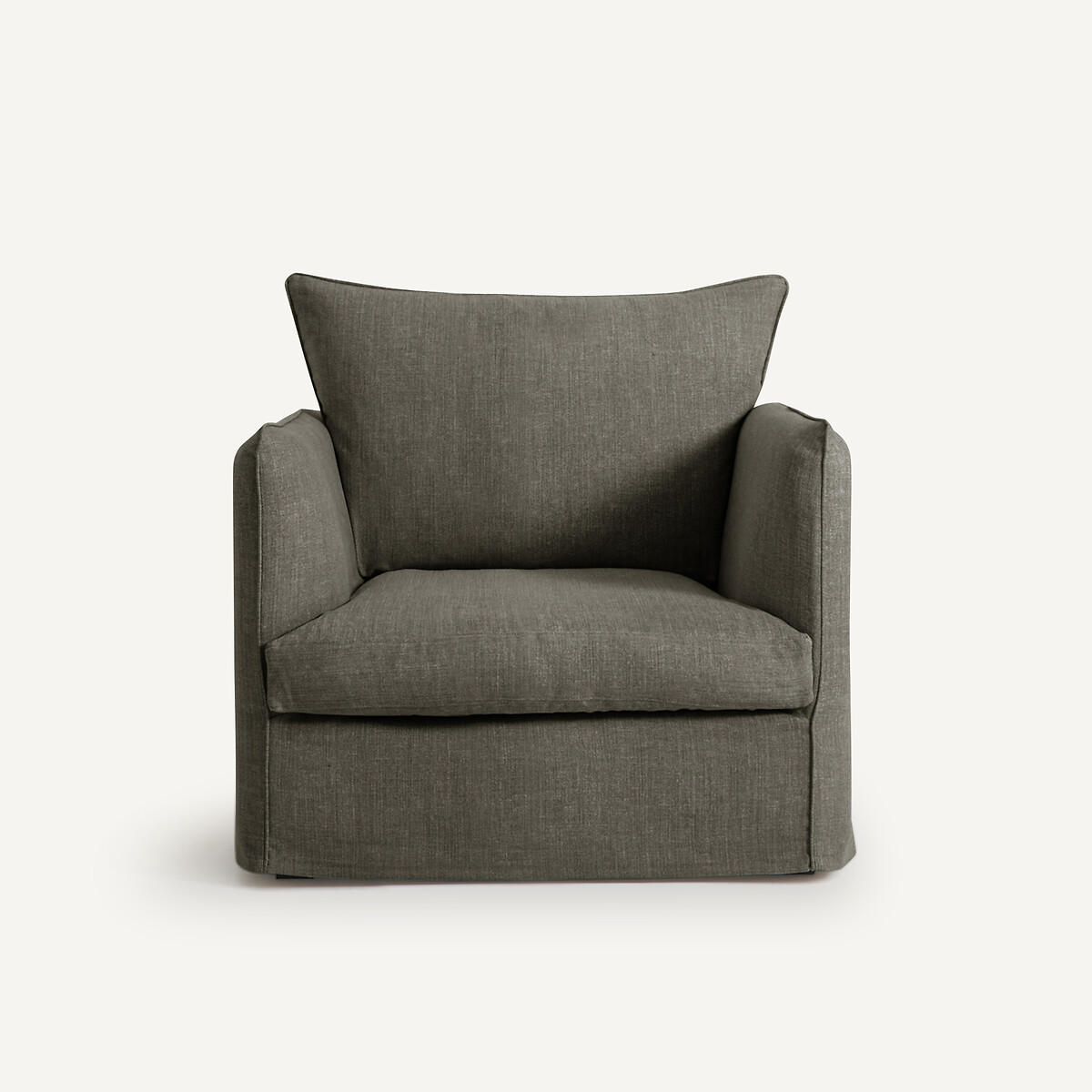 Fauteuil coton/lin, Néo Chiquito ecorce, AM.PM