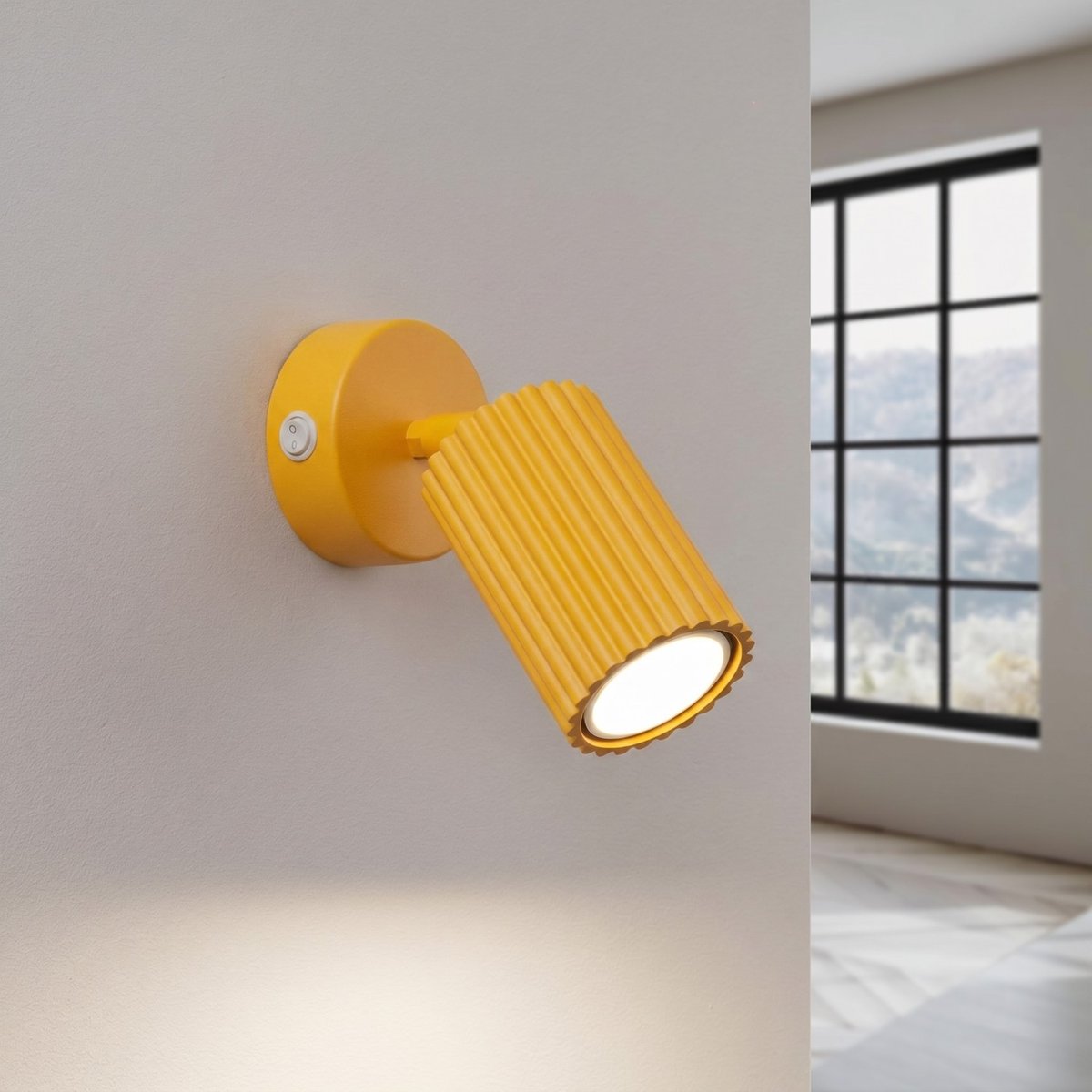 Applique murale Aluminium Jaune GU10 1 KARBON jaune, EDEN