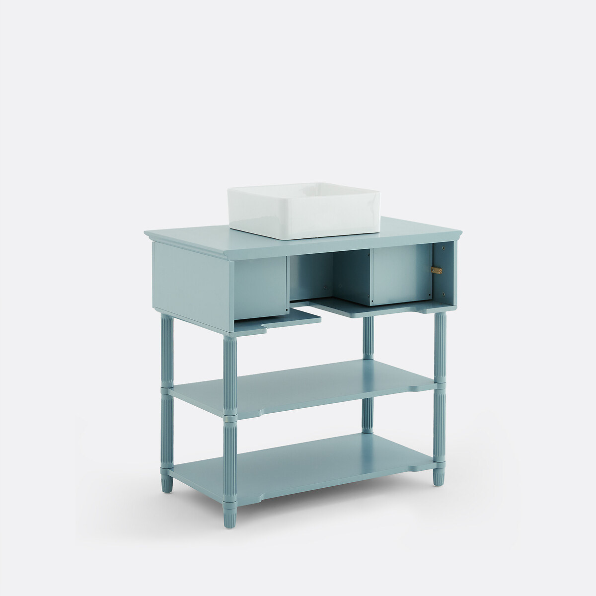 Meuble sous-vasque en rotin tressé L85 cm, SIDORE céladon, LA REDOUTE INTERIEURS