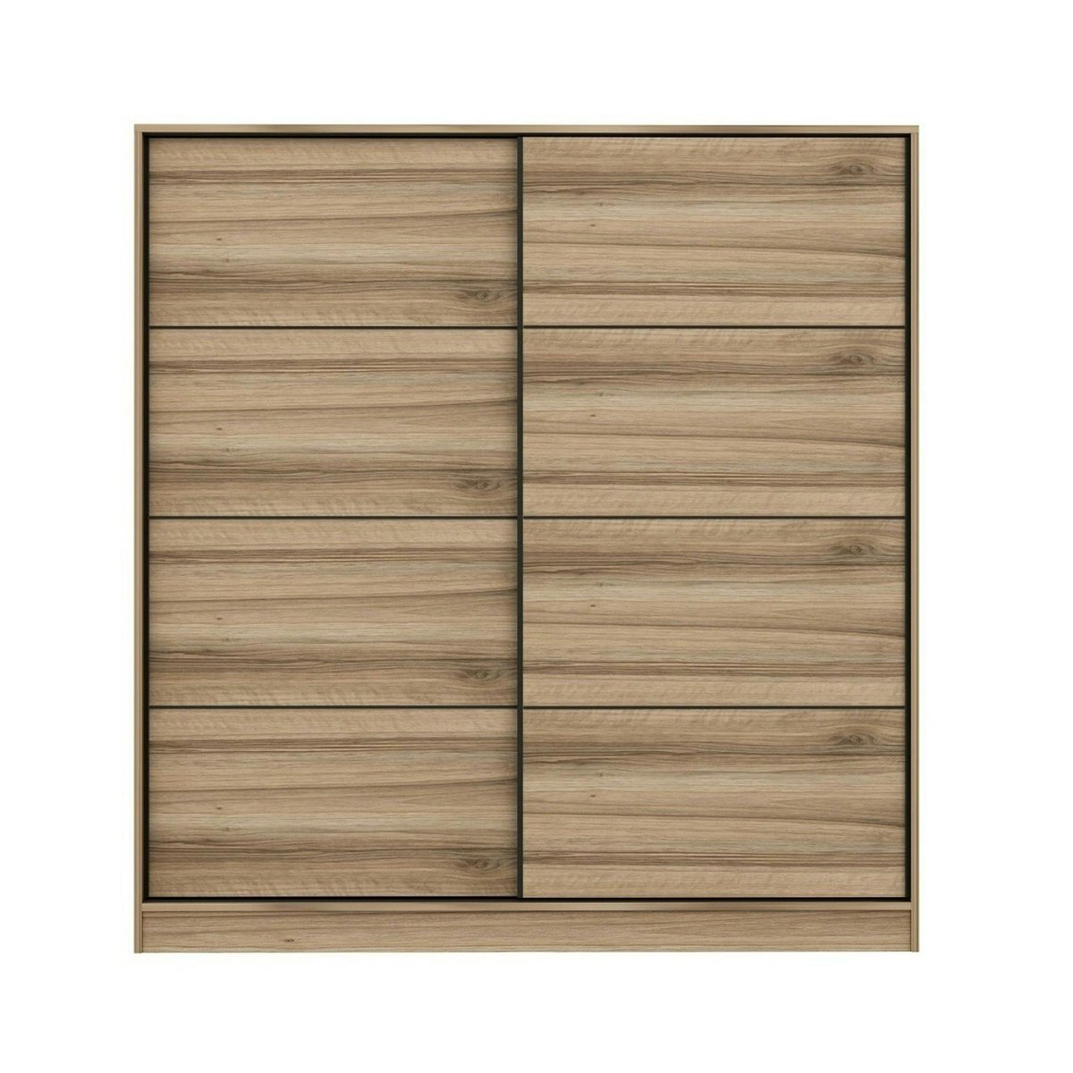 Armoire moderne 2 portes coulissantes BYRON chêne, PIER IMPORT