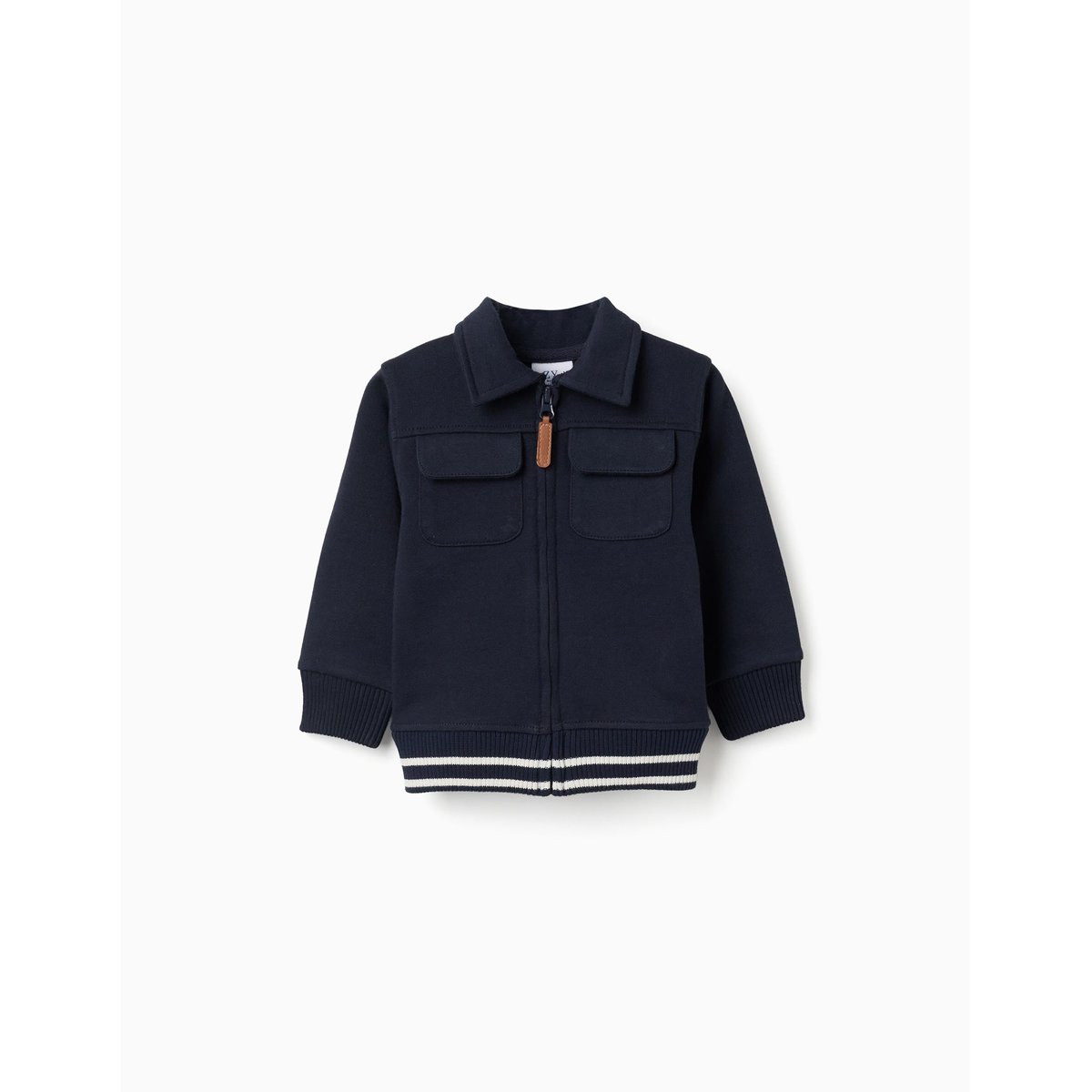 Veste en coton avec poches poitrine bleu foncé, ZIPPY